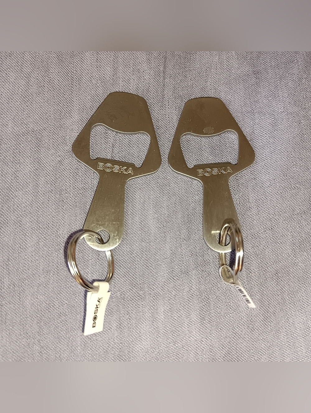 TWO Beer Openers by BOSKA On Keychain / Keyring NWT
